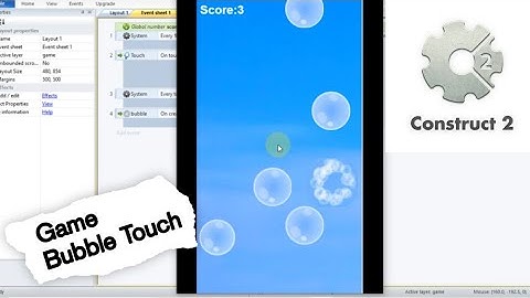 Cara membuat game android Bubble touch sederhana menggunakan Construct 2