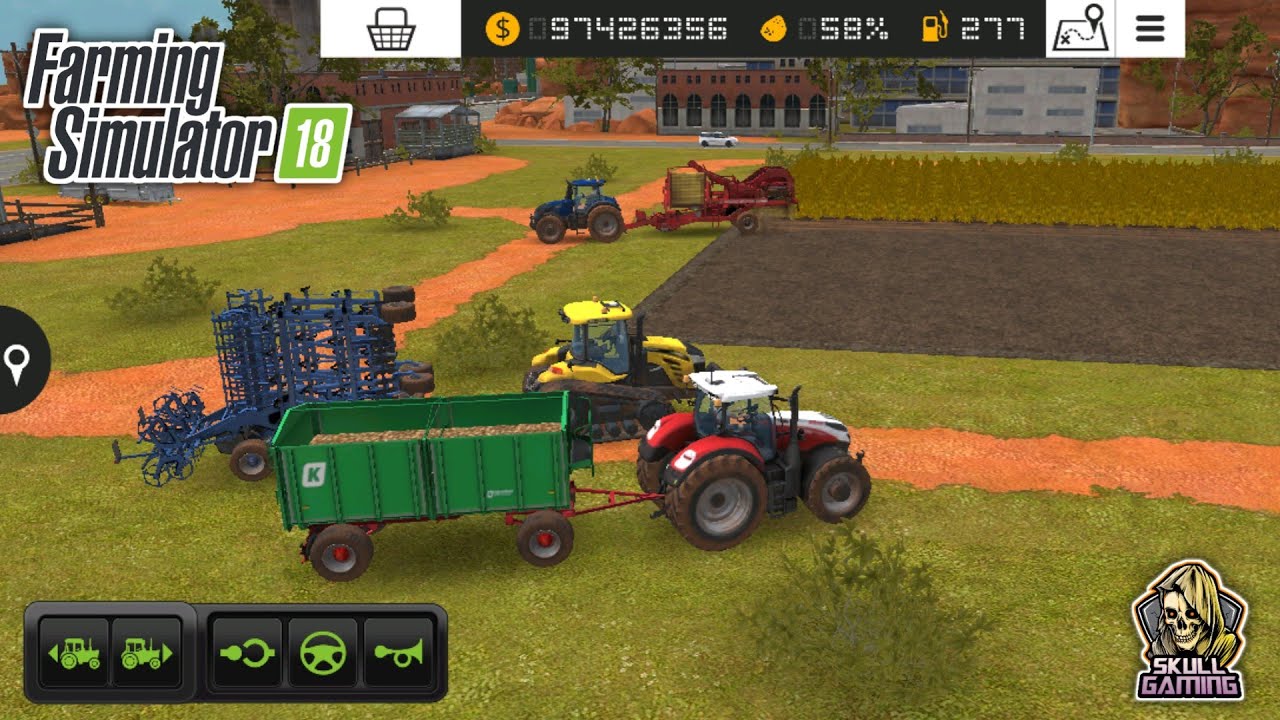 Potato Harvesting and Washing Tractor/Harvester if Farming Simulator 18 || Timelapse 