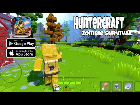 Huntercraft: Zombie Survival gameplay - offline survival shooter game android iOS