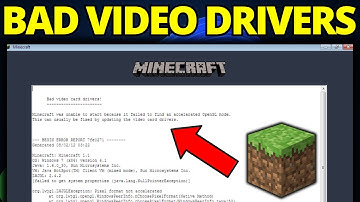 How To Fix Minecraft Bad Video Card Driver Error