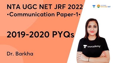 Communication  2019-2020 PYQs | Paper 1| UGC NET-JRF 2022 | Dr. Barkha