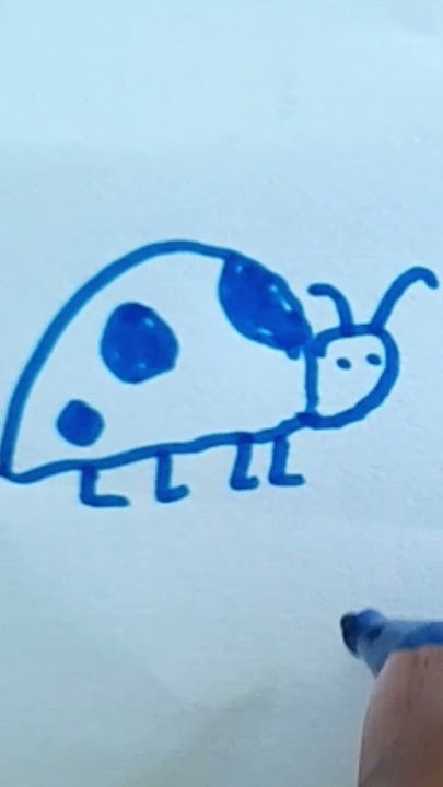 Copying a Cute Small Insect Drawing | Easy Art Challenge