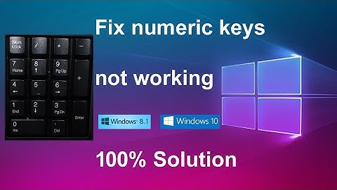Fix numeric keys are not working in Windows 8.1 or Windows 10
