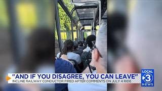 Incline Railway passengers say conductor's "disturbing comments" began when they boarded the trolley