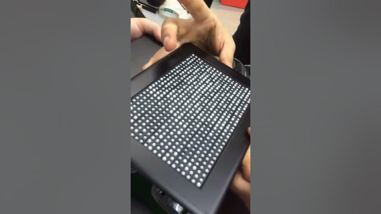 The demonstration of multi-line braille display device - YouTube