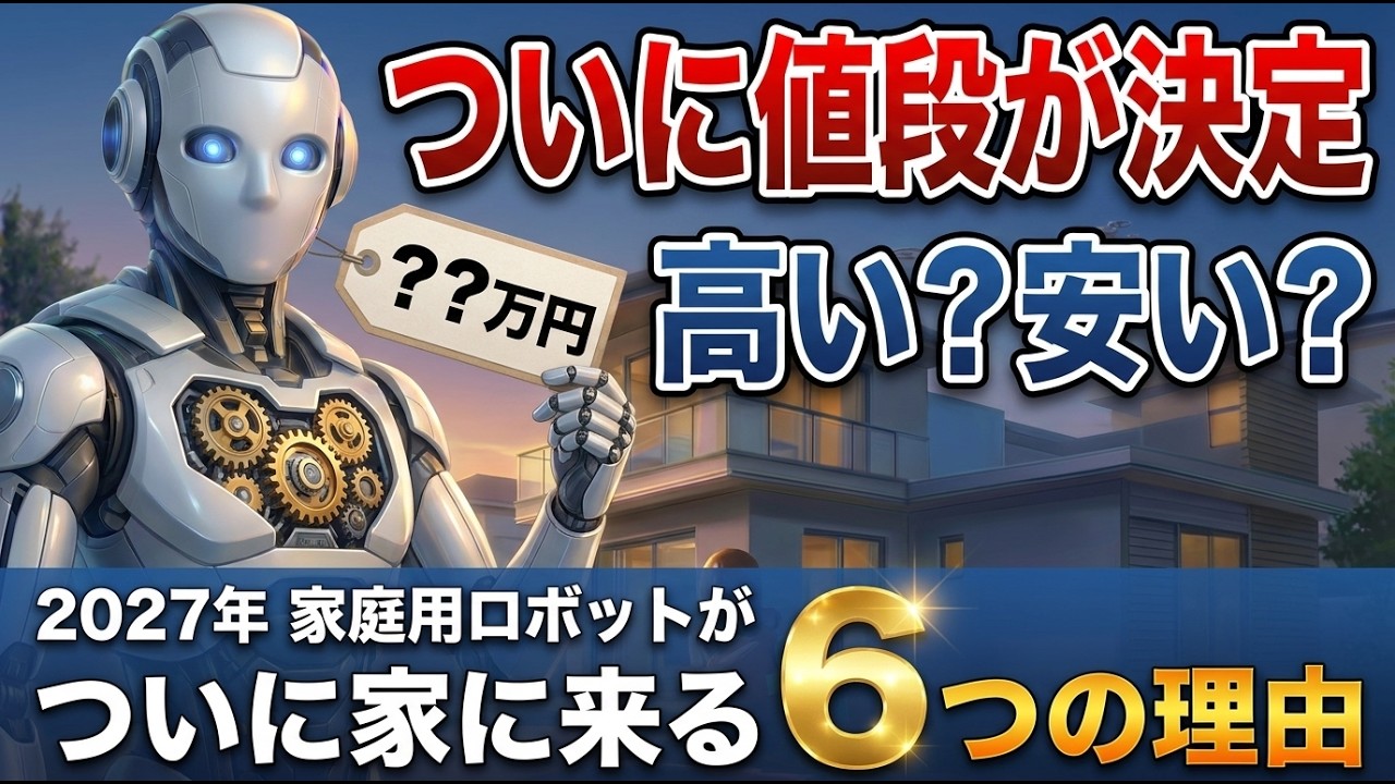 【続報】2027年に販売されるロボットの価格は?日本で家庭用ロボットが世界最速で普及する6つの理由