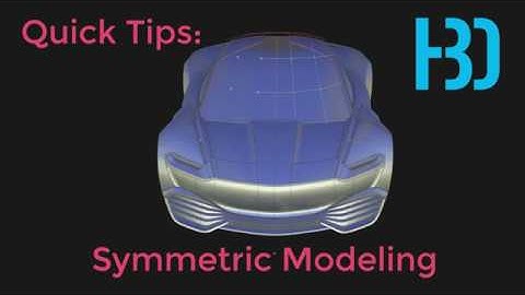 Alias Quick Tips: Symmetric Modeling