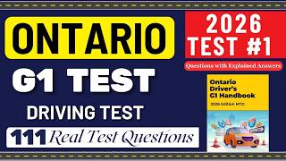 G1 test Ontario 2026 | G1 Practice Test Ontario 2026 | G1 Driving Test - All 2026 Exam Questions