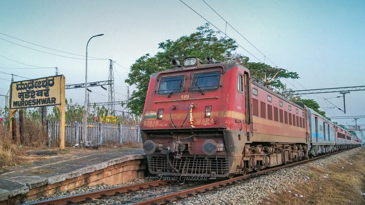 Konkan Railway's First Electric Train, Karwar-Yesvantpur Express ...