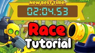 BTD6 Race Tutorial / guide | Speeding Through The Town Square