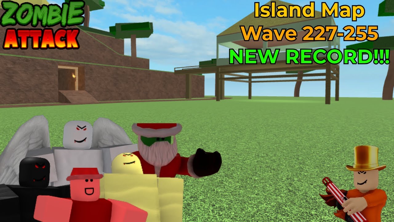 Wave 227 Computer Island Map + Wave 227-255 (NEW RECORD) || ROBLOX Zombie Attack - YouTube