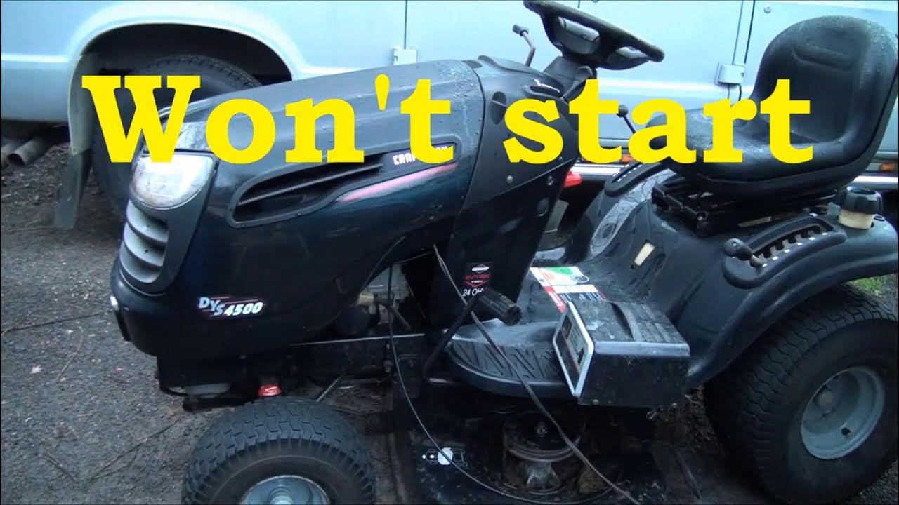 Craftsman Riding Lawnmower WONT START. " CLICKS " WON'T TURN OVER 24 HP
