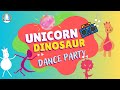 Unicorn dinosaur dance party  kids songs  unicorn song  dinosaur song  party song  tinytotzkidz