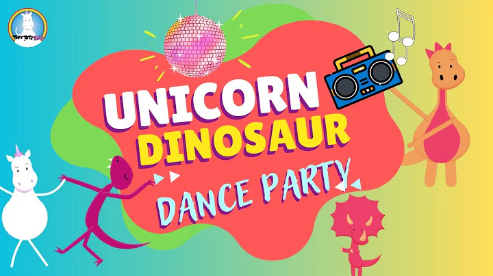 Unicorn Dinosaur Dance Party | Kids Songs | Unicorn Song | Dinosaur Song | Party Song | TinyTotzKidz