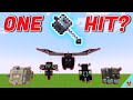 Can mace onehit every boss in minecraft ender dragon wither warden