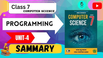 Class 7th UNIT 4 PROGRAMMING|||Summary||NBF|Computer|Scratch||Real Life Study|2023