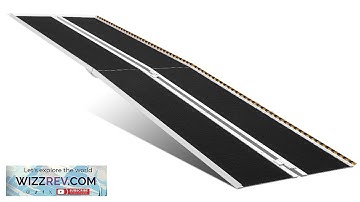 Garvee 8FT Portable Aluminum Wheelchair Ramp Non Skid Anti Slip Threshold Ramp