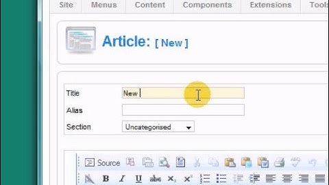 Joomla 1.5 | Lesson 2 | Add New Content