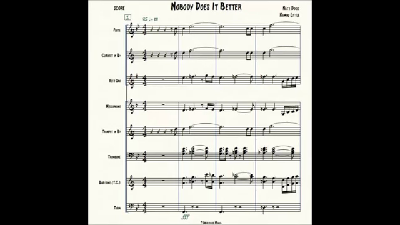 Nate Dogg "Nobody Does It Better" Marching/Pep Band Music Arrangement