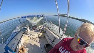 Test driving the McKee Craft boat with Evinrude 150XP outboard motor