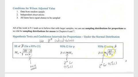 Categorical Data - Proportions and Chi-Square Tests (Samuels Chapter 9)