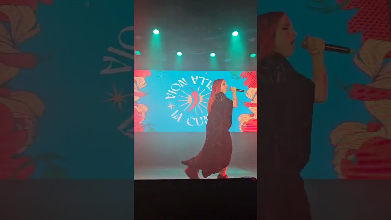 Angelina Mango singing La noia at PrePartyES 2024 - Italy Eurovision 2024