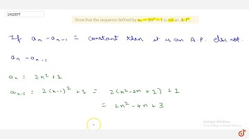 Show that    the sequence defined by  ltmath gt  ltmrow gt  ltmsub gt  ltmi gta lt/mi gt  ltmi