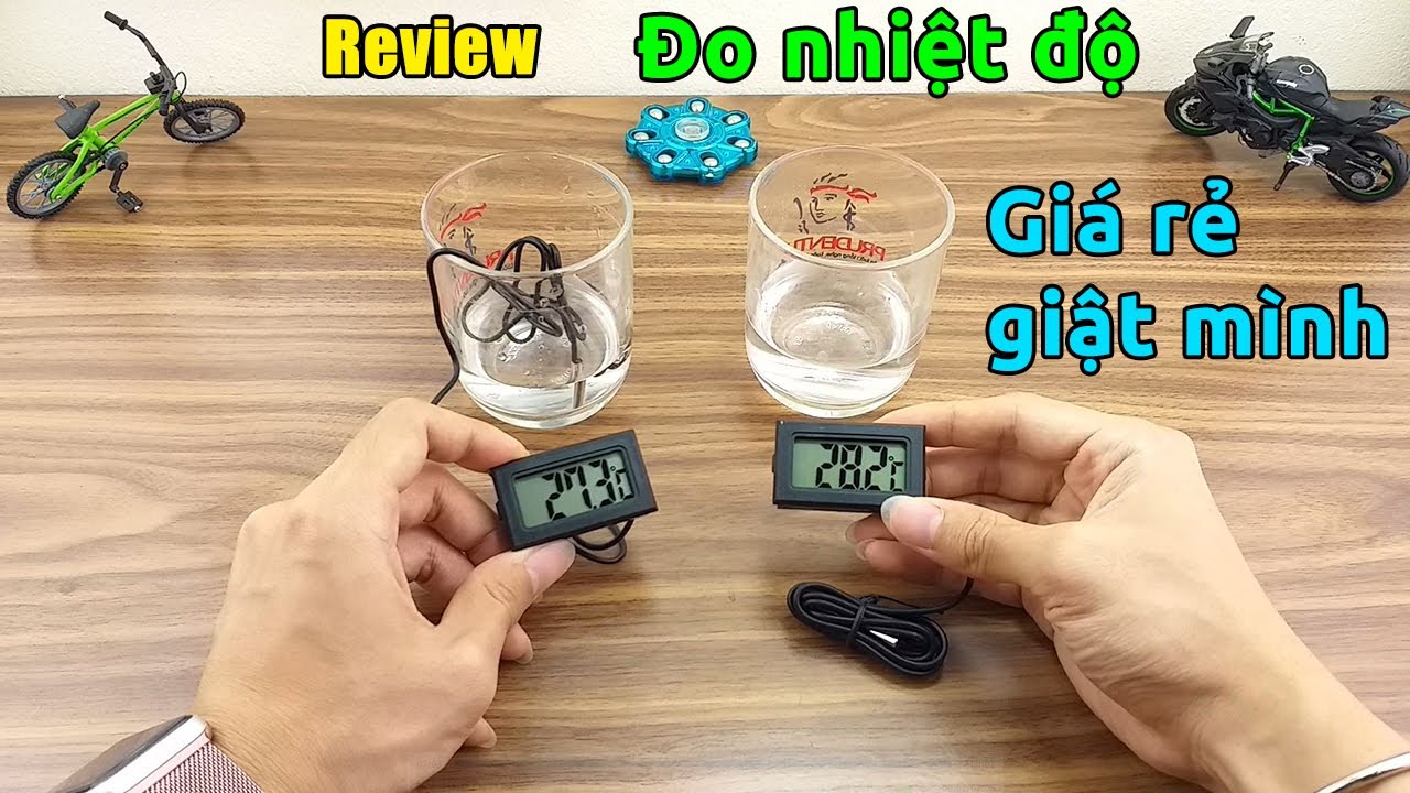 Trên tay nhiệt kế điện tử đo nhiệt độ giá 16k trên... - youtube