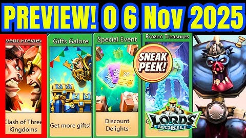 Lords Mobile – Update 6 november 2025: Nieuwe pakketten, evenementen en monsters in aantocht! Aan...
