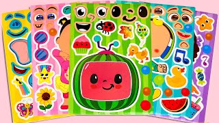 🌈paper diy🌈 CoComelon ASMR Adventure 📚 | Easy DIY Sticker Book Decorating Fun with JJ & Friends ✨
