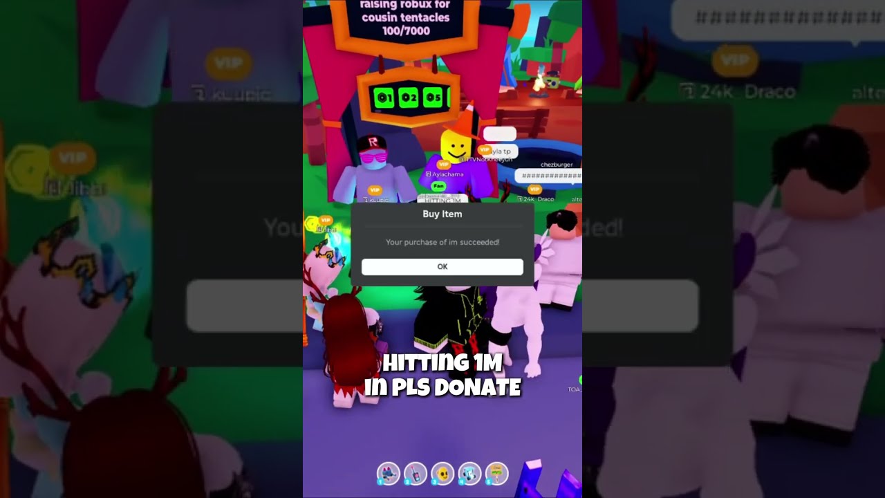 Finally Hitting 1M Donated In Pls Donate After 37 Days Roblox Plsdonate Robux Fyp