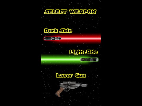 Pedang laser dan simulator senjata
