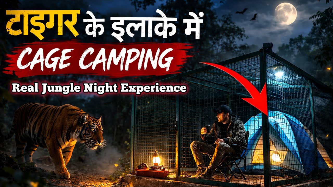 टाइगर के इलाके में Cage Camping | Jim Corbett की खौफनाक रात | Uttrakhand Camping vlog
