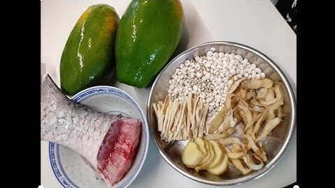 Chinese Recipe Papaya Soup with fish tail