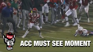 NC State DB Aydan White Dives for Incredible Interception | ACC Must See Moment