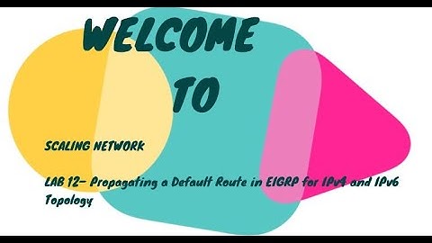 7.1.2.4 Packet Tracer – Propagating a Default Route in EIGRP for IPv4 and IPv6