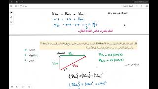 حل مسائل تدريبية على السرعة النسبية المتجهة فيزياء 1 مسارات 1ث (47 )