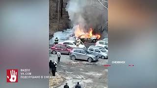 В Снежинске загорелся автомобиль