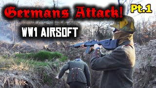 GERMANS ATTACK! WW1 Airsoft Trench Battle With FIREWORKS! Pt.1 screenshot 5