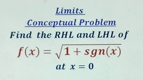 Limits involving Signum function.