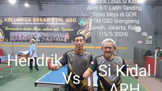 Hendrik Libas Si Kidal ARH 31 Latih Tanding Tenis Meja di GOR PTM GSG Jakarta, Rabu (15/5/2024)