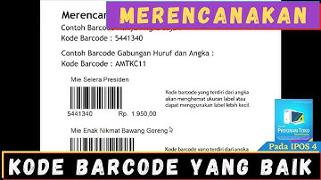 33 Merencanakan Kode Barcode yang Baik pada IPOS 4 - PROGRAM IPOS 4