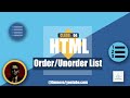 HTML Course for Beginners | Order &amp; Unorder List  #html #htmltutorial #htmlforbeginner