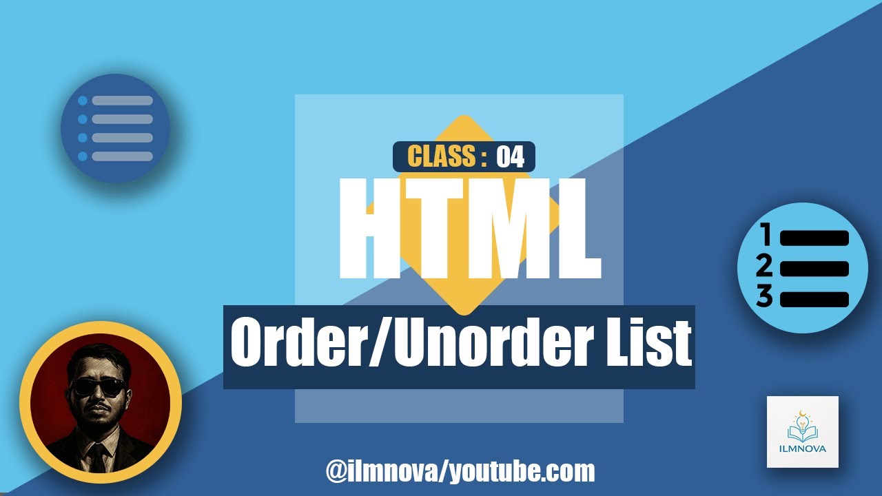 HTML Course for Beginners | Order & Unorder List  