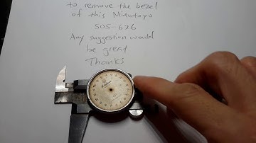 How to remove the bezel of MITUTOYO 505-626 ?