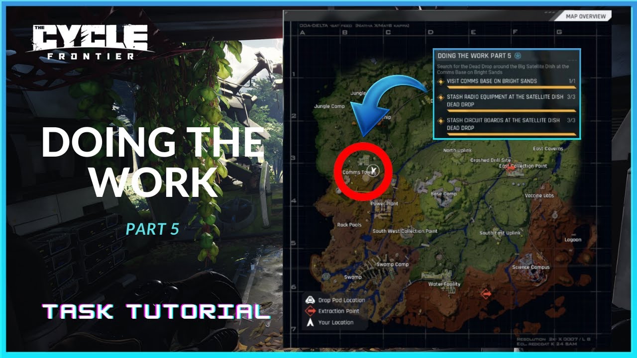 The Cycle Frontier How To Complete Doing The Work Task Part 5 (Big  Satellite Comms Base Dead Drop) - YouTube