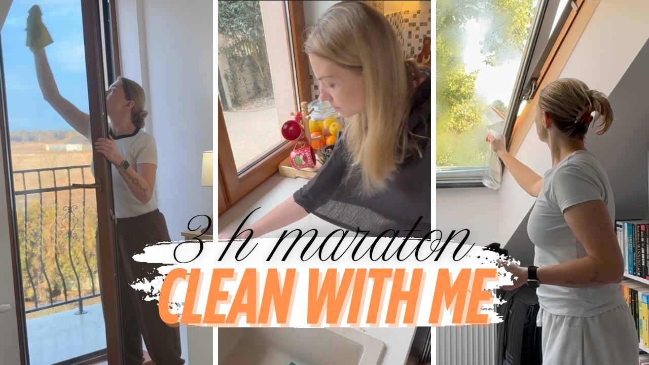 3 godzinny MARATON sprzątania - muzyka bez gadania | CLEAN WITH ME