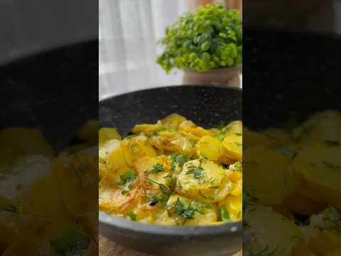 Жареная картошка с луком #рецепты #выпечка #кулинария #еда #рекомендации #жареная #картошка