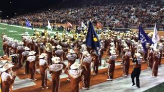 Texas longhorn band pre-game entrance into dkr nov 7, 2015 kansas vs.
