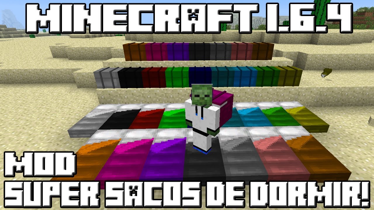 Minecraft 1.6.4 MOD SUPER SACOS DE DORMIR! - YouTube